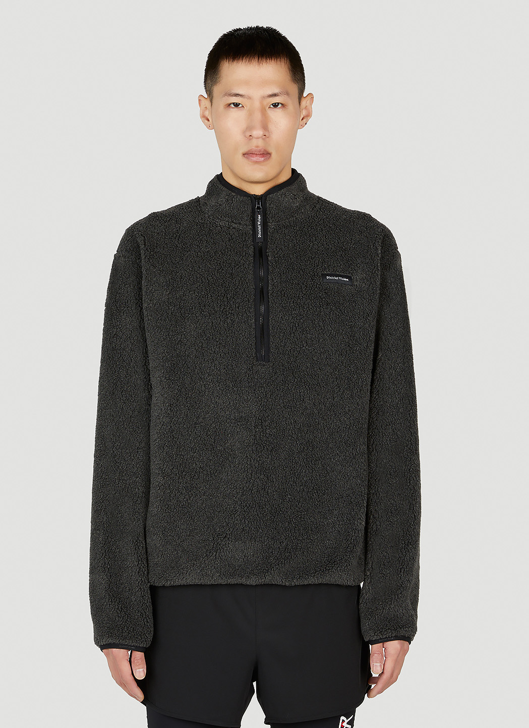 District Vision Greg Jacquard Fleece Jacket in Beige