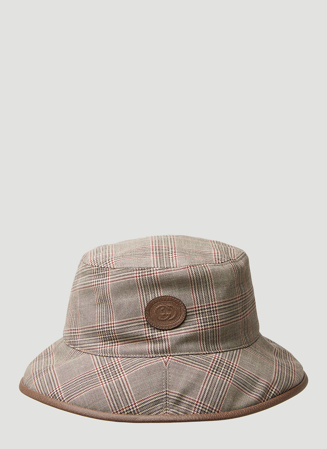 Brown Reversible hat in GG canvas and nylon